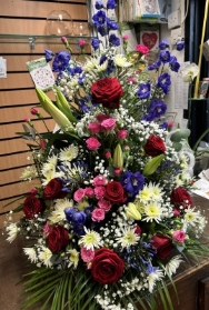 Pink, Blue and White Alter Arrangement