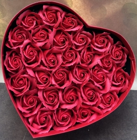 Red Rose Heart Box