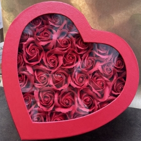 Red Rose Heart Box